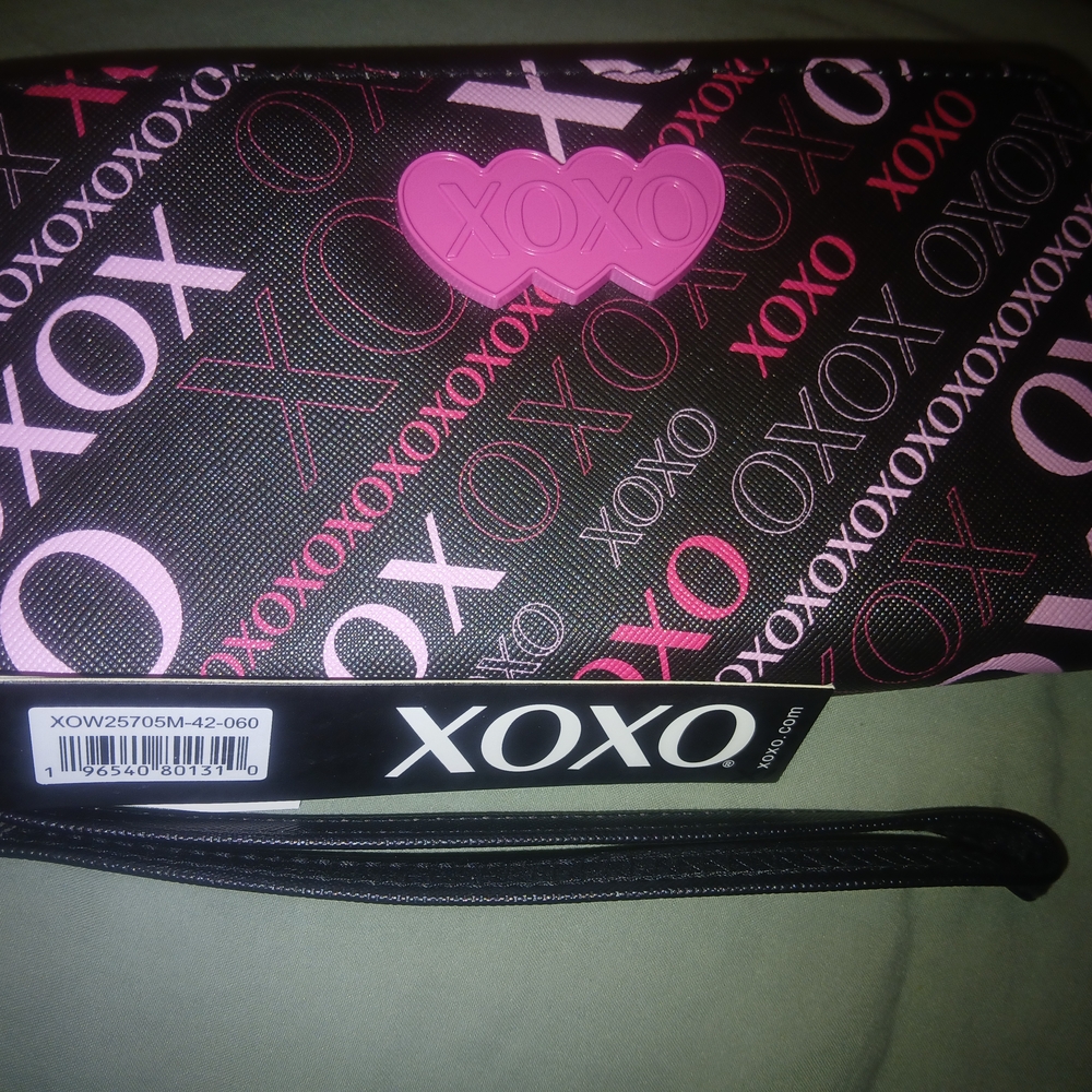 XOXO Black and Pink Clutch